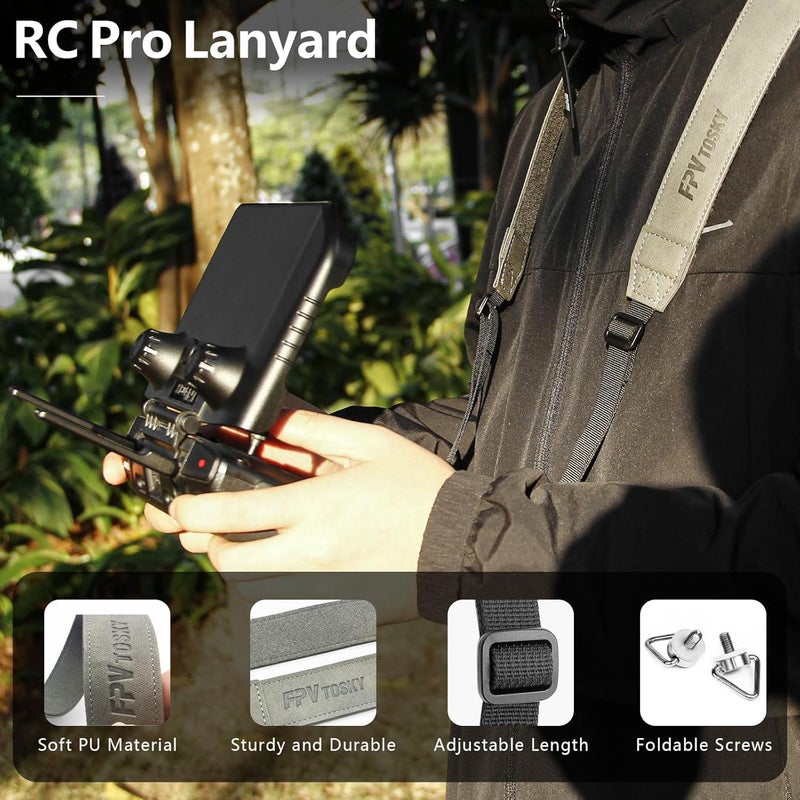 FPVtosky طقم واقي وحدة التحكم RC Pro لملحقات DJI Mavic 3، يتضمن الطقم غطاء واقي للشمس لوحدة التحكم RC Pro، حبل تعليق لوحدة التحكم RC Pro، ملحقات واقي الشاشة لوحدة التحكم RC Pro - Image 5